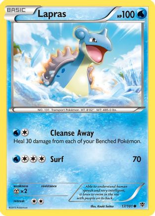 Plasma Blast  017/101 Lapras  - Common