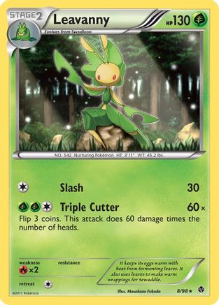Emerging Powers  008 Leavanny (8)  - Reverse Holofoil - Rare