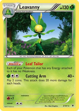 Noble Victories  003 Leavanny  - Reverse Holofoil - Holo Rare