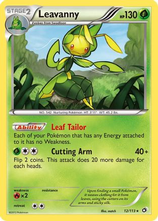Legendary Treasures  012/113 Leavanny  - Reverse Holofoil - Holo Rare