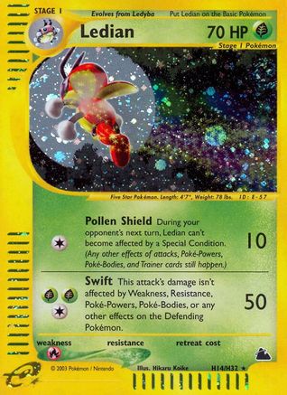 Skyridge  H14 Ledian (H14)  - Holofoil - Holo Rare