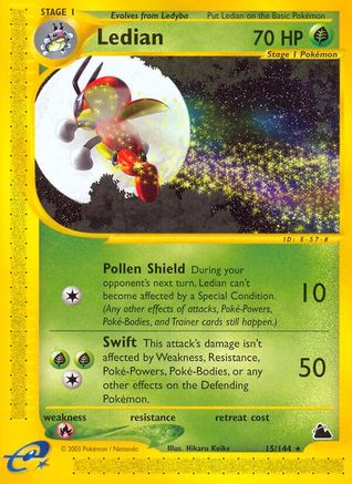 Skyridge  015 Ledian (15)  - Reverse Holofoil - Rare
