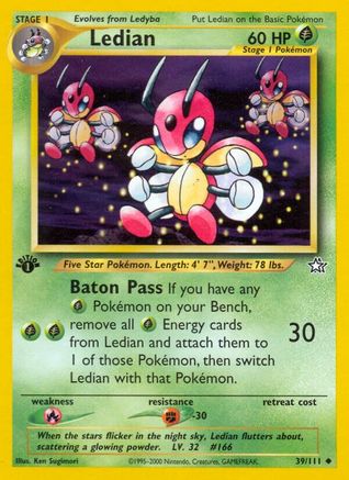 Neo Genesis  039/111 Ledian  - 1st Edition - Uncommon