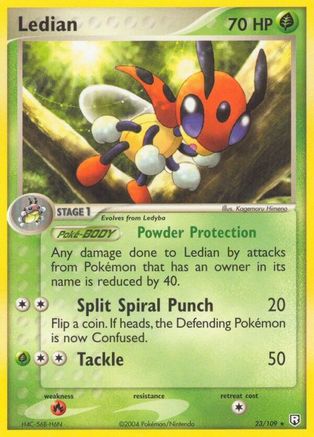 Team Rocket Returns  023 Ledian  - Reverse Holofoil - Rare