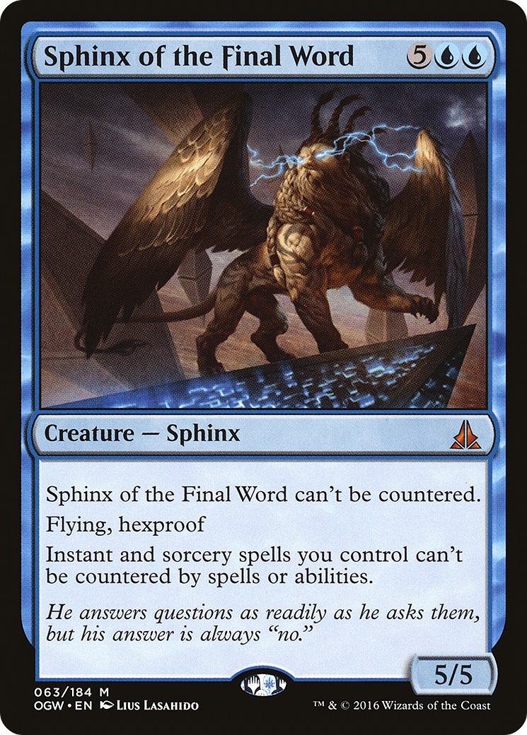 Oath of the Gatewatch - (OGW-063) - Sphinx of the Final Word