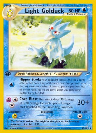 Neo Destiny  047/105 Light Golduck  - 1st Edition - Uncommon