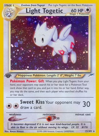 Neo Destiny  015 Light Togetic  - 1st Edition Holofoil - Holo Rare