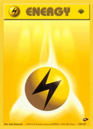 Gym Challenge  130/132 Lightning Energy  - Unlimited - Common