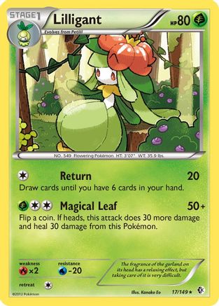 Boundaries Crossed  017 Lilligant  - Reverse Holofoil - Rare