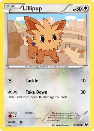 Dark Explorers  086 Lillipup  - Common