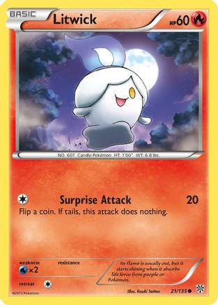 Plasma Storm  021 Litwick  - Reverse Holofoil - Common