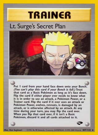 Gym Challenge  107/132 Lt. Surge's Secret Plan  - Unlimited - Rare