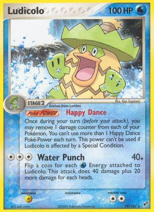 Deoxys /107 Ludicolo - 019/107  - Reverse Holofoil - Rare