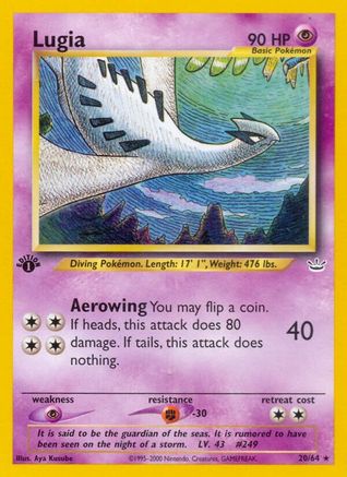 Neo Revelation  020/64 Lugia  - 1st Edition - Rare