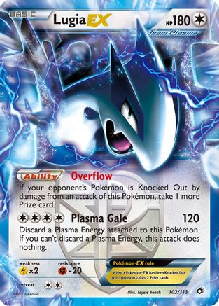 Legendary Treasures  102/113 Lugia EX (Team Plasma)  - Holofoil - Ultra Rare