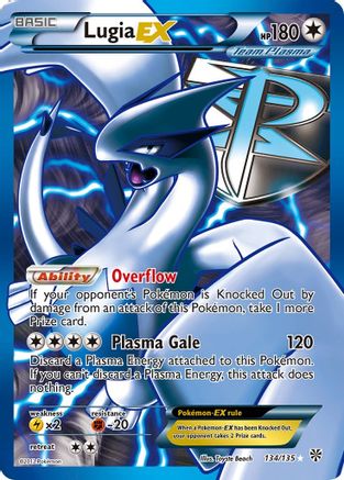 Plasma Storm  134 Lugia EX (Team Plasma) (134 Full Art)  - Holofoil - Ultra Rare