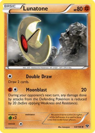 XY Base Set  063 Lunatone  - Uncommon