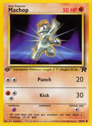 Team Rocket  059/82 Machop  - Unlimited - Common