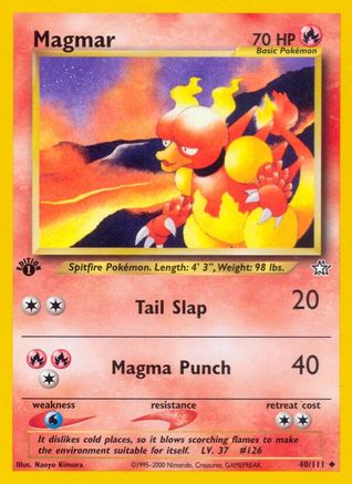 Neo Genesis  040/111 Magmar  - Unlimited - Uncommon