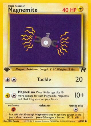Team Rocket  060/82 Magnemite  - 1st Edition - Common