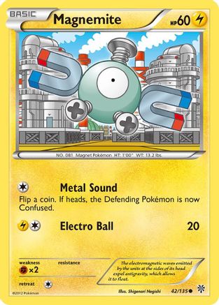 Plasma Storm  042 Magnemite (42)  - Reverse Holofoil - Common