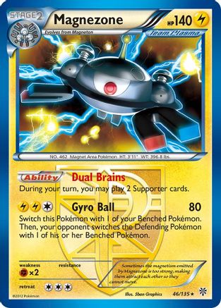Plasma Storm  046/135 Magnezone (Team Plasma)  - Reverse Holofoil - Holo Rare