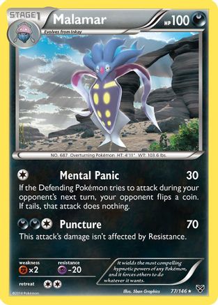 XY Base Set  077 Malamar (77)  - Reverse Holofoil - Rare