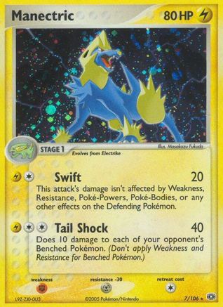 Emerald  007/106 Manectric  - Reverse Holofoil - Holo Rare