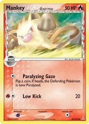 Holon Phantoms  070/110 Mankey (Delta Species)  - Reverse Holofoil - Common