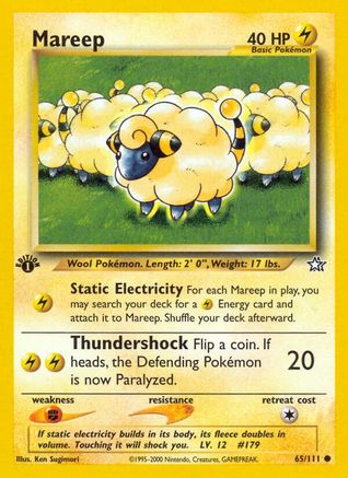 Neo Genesis  065/111 Mareep  - Unlimited - Common