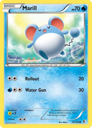 Boundaries Crossed  036 Marill  - Reverse Holofoil - Common