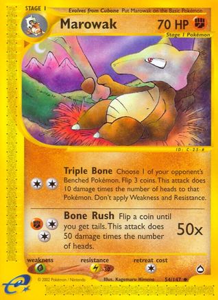Aquapolis  054 Marowak  - Reverse Holofoil - Uncommon