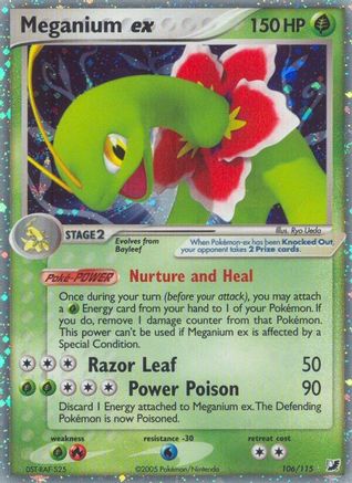 Unseen Forces  106/105 Meganium ex  - Holofoil - Ultra Rare