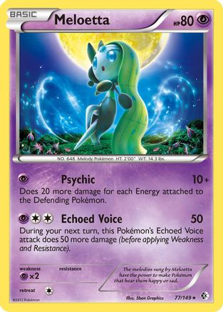 Boundaries Crossed  077 Meloetta  - Holofoil - Holo Rare