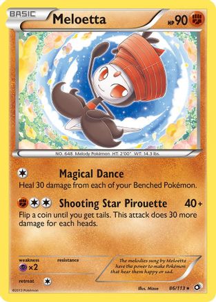 Legendary Treasures  086/113 Meloetta (86)  - Rare