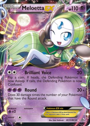 Legendary Treasures Radiant Collection  RC11/RC25 Meloetta EX  - Holofoil - Ultra Rare