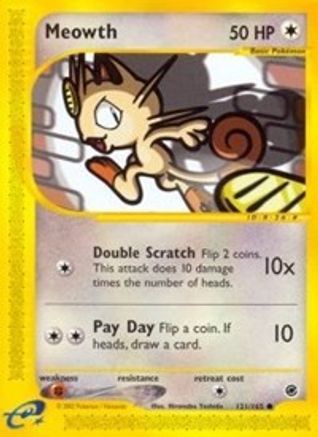 Expedition  121/165 Meowth  - Reverse Holofoil - Common