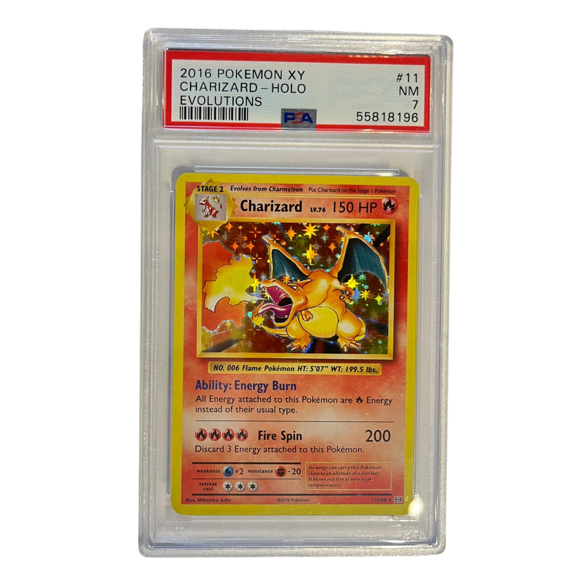 XY  Evolutions  011/108 PSA7 #55818196 Charizard  - Holofoil - Holo Rare
