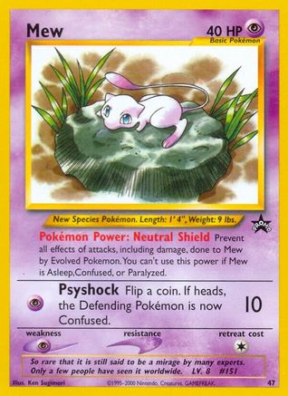 WoTC Promo  047/53 Mew (47)  - Promo
