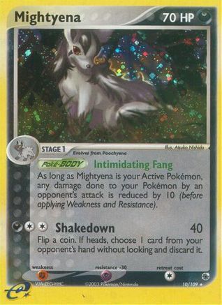 Ruby and Sapphire /109 Mightyena - 10/109  - Reverse Holofoil - Holo Rare