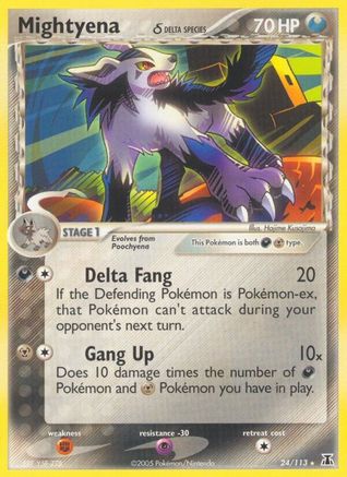Delta Species  024 Mightyena (Delta Species)  - Rare