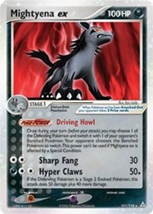 Holon Phantoms  101 Mightyena ex  - Holofoil - Ultra Rare