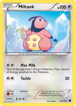 Plasma Freeze  093 Miltank  - Reverse Holofoil - Uncommon