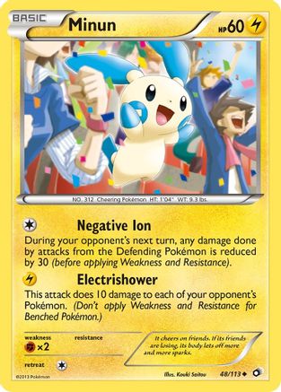 Legendary Treasures  048/113 Minun  - Uncommon
