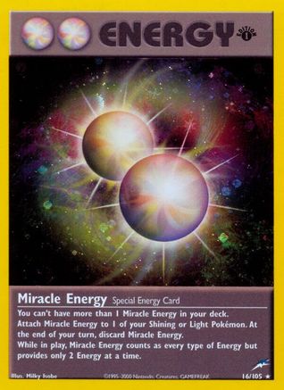 Neo Destiny  016 Miracle Energy  - Unlimited Holofoil - Holo Rare