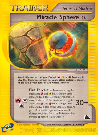 Skyridge  129 Miracle Sphere Alpha  - Reverse Holofoil - Uncommon