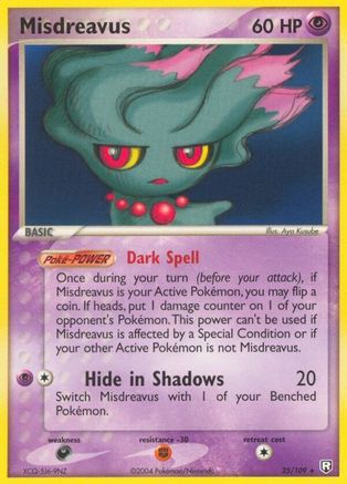 Team Rocket Returns  025 Misdreavus  - Reverse Holofoil - Rare