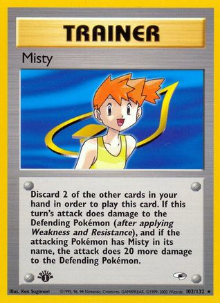Gym Heroes  102/132 Misty (102)  - 1st Edition - Rare