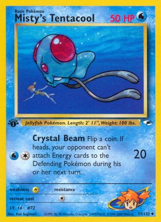 Gym Heroes  057/132 Misty's Tentacool (57)  - Unlimited - Uncommon