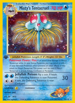 Gym Heroes  010/132 Misty's Tentacruel  - 1st Edition Holofoil - Holo Rare